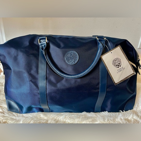 Vince Camuto Duffel Bag. Color: Cobalt Blue - Picture 1 of 5